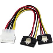 ラッチ付 二股電源変換ケーブル 15cm D2-1501SBC