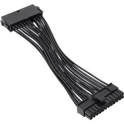 ATX用 電源延長ケーブル 15cm ブラック WAX-2415C-BK