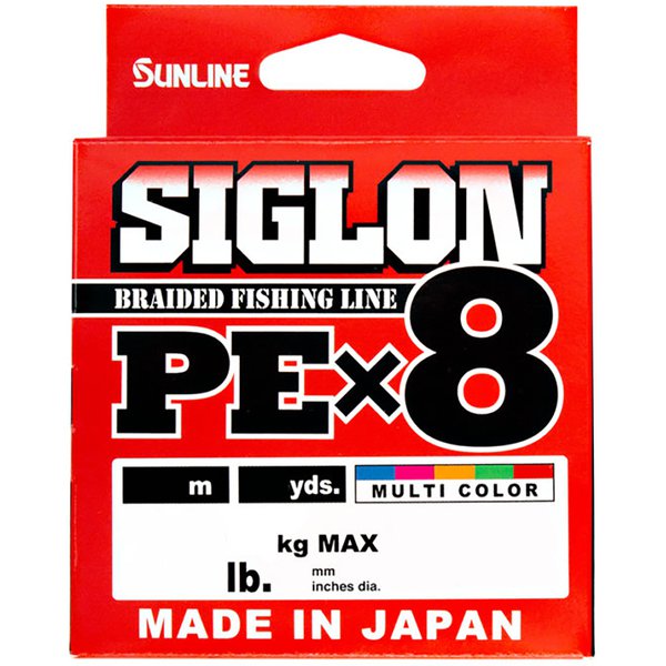 サンライン SUNLINEシグロン PE×8 マルチカラー 300m 4号/60Lb [ライン シーバス用]Ω