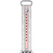 MKS8022 [マイケルコース Apple Watch 用バンド 38-40mm  PVC/ラバーバンド ピンバックルタイプ ホワイト/ピンク]