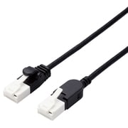LANケーブル CAT6A 準拠 5m スリム スイングコネクタ 高速 10Gbps ストレート 爪折れ防止 ブラック LD-GPATSW/BK50