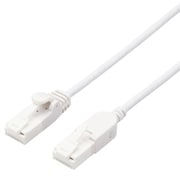 LANケーブル CAT6A 準拠 1m スリム スイングコネクタ 高速 10Gbps ストレート 爪折れ防止 ホワイト LD-GPATSW/WH10