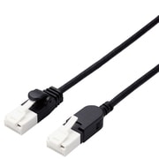 LANケーブル CAT6A 準拠 2m スリム スイングコネクタ 高速 10Gbps ストレート 爪折れ防止 ブラック LD-GPATSW/BK20