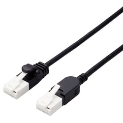 LANケーブル CAT6A 準拠 10m スリム スイングコネクタ 高速 10Gbps ストレート 爪折れ防止 ブラック LD-GPATSW/BK100