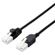 LANケーブル CAT6A 準拠 10m スリム スイングコネクタ 高速 10Gbps ストレート 爪折れ防止 ブラック LD-GPATSW/BK100