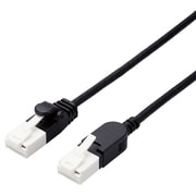LANケーブル CAT6A 準拠 1m スリム スイングコネクタ 高速 10Gbps ストレート 爪折れ防止 ブラック LD-GPATSW/BK10