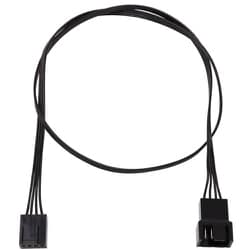 PWMファン用 電源延長リボンケーブル 50cm ブラック CA-099A