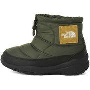ヌプシ ブーティ ロゴ ショート K Nuptse Bootie Logo Short NFJ52280 タイムグリーン×ミネラルゴールド(TM) 17cm [防寒ブーツ キッズ]