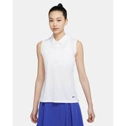 DH2313 [ゴルフシャツ ウィメンズ ナイキ Dri-FIT ビクトリー スリーブレス ポロ Mサイズ ホワイト/ブラック]