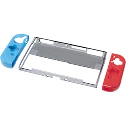 CY-NSOETCS-NE [SWITCH 有機EL用 エコシリーズ TPUカバー セパレート クリアブラック×ネオン]
