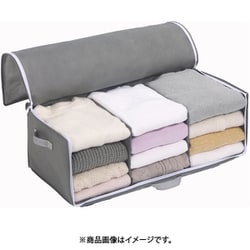 がばっと出し入れ簡単！ 衣類用収納袋 L