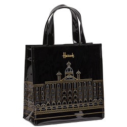 ハロッズ シューズケース付 ボストンバッグ ブラック Harrods メンズ