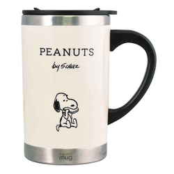 マグカップ 300ml フタ付き スリムサーモマグ スヌーピー PEANUTS ステンレス アイボリー PH-2810