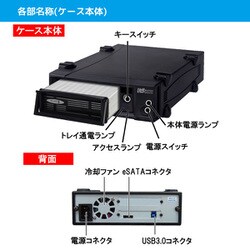 ラトックシステムUSB3.0/eSATAリムーバブルケースSA3-DK1-EU3 REX-SATA 3シリーズ USB3.0/eSATAリムーバブルケース SA3-DK1