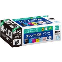 互換リサイクルインクカートリッジ エプソン クマノミ KUI-6CL-L＋KUI-BK-L 6色パック＋KUI-BK-L互換 インク残量表示に完全対応 ECI-EKUIL6P+BK