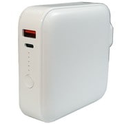 AC充電器内蔵 モバイルバッテリー 10000mAh ホワイト NH-LAUCP100CCWH