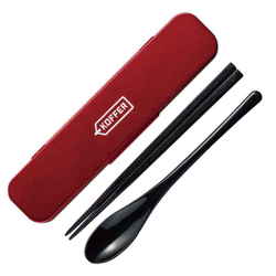 KOFFER コンビセット 箸 スプーン 18cm レッドメタリック