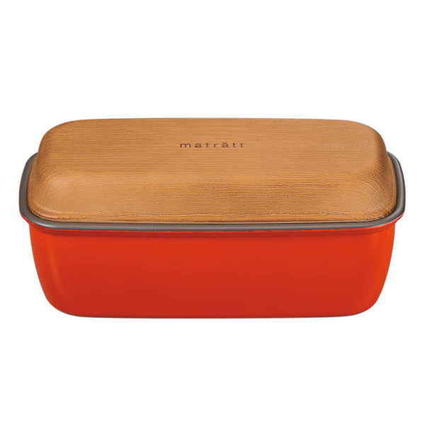 matratt 長角エマリエランチ 弁当箱 1段 490ml レッド