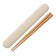 木製 お米がくっつきにくい弁当箱 木目 箸箱セット 箸 18cm ホワイト