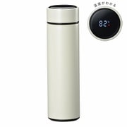 温度がわかる ステンレスボトル 430ml ホワイト ZAK-B001-W