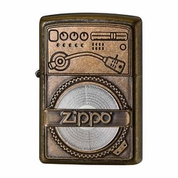 ZIPPO USED FINISH RECORD DESIGN 2UDB-RECORD