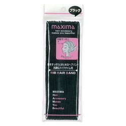 リブヘアバンド レギュラー 黒