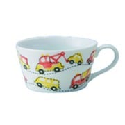電子レンジ・食洗機対応 子供食器 働く自動車 赤 切立スープカップ 135×105×55mm