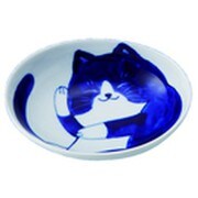 電子レンジ・食洗機対応 ねこちぐら ハチワレ PR40鉢 130×95×40mm