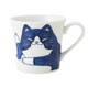 電子レンジ・食洗機対応 ねこちぐら ハチワレ YKマグ 小 120×90×85mm