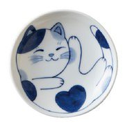 電子レンジ・食洗機対応 ねこちぐら ミケ UK30皿 Φ100×20mm