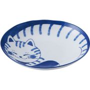 電子レンジ・食洗機対応 ねこちぐら トラ 60楕円深皿 195×160×40mm