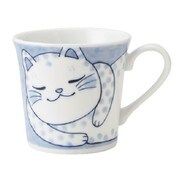 電子レンジ・食洗機対応 ねこちぐら ブチ YKマグ 小 120×90×85mm