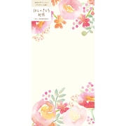 ほんのきもち封筒 赤やピンクのお花 LE128