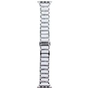 IQ-AW3CER41-WHS [Apple Watch 41/40/38mm セラミックベルト （3/ゴールドライン） ホワイト/シルバー]
