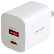USB急速充電器 CHARGE GEAR minimum 30+ USB PD(パワーデリバリー)/QC(クイックチャージ)対応 30W USB-C×1/USB-A×1 GaN(窒化ガリウム)搭載 スイングプラグ採用 ホワイト JKPD30M2WH