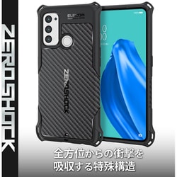美品　OPPO Reno5a　ケース付き　エレコム　ゼロショック　Reno5 a OPPO Reno5 A ソフト ケース ZEROSHOCK グリップ - PMWO212ZEROGBK