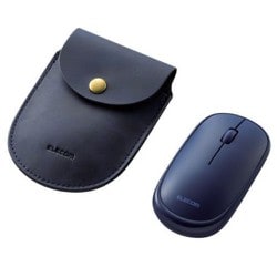 マウス 有線 静音 3ボタン ケーブル巻取 薄型 収納ポーチ付き 左右対称 重さ53g ブルー M-TM10UBBU