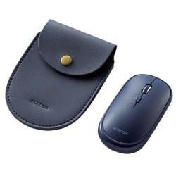 ワイヤレス モバイルマウス Bluetooth対応 静音タイプ 充電式 収納ポーチ付き ブルー M-TM15BBBU