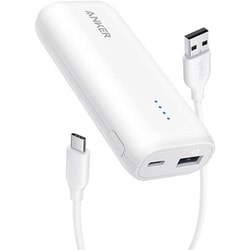 モバイルバッテリー Anker 321 Power Bank（PowerCore 5200） PowerIQ搭載 5200mAh 12W 出力（USB-C×1、USB-A×1） ホワイト A1112N21