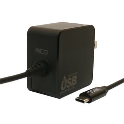 USB-ACアダプタ ケーブル一体型 USB PD対応 65W 1.5m 黒 IPA-GC15AN/BK