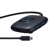Type-C USB3.2 Gen1 4ポートハブ USB PD充電対応 黒 UDS-HH01P/BK