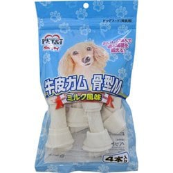 牛皮ガム 骨型M ミルク風味 [犬用おやつ 4本 間食用]
