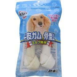 牛皮ガム 骨型L ミルク風味 [犬用おやつ 2本 間食用]