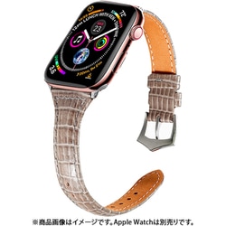 IQ-AWCRO40-MO [Apple Watch 40/38mm クロコ PUレザーバンド モカ]