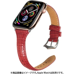 IQ-AWCRO40-RD [Apple Watch 40/38mm クロコ PUレザーバンド レッド]
