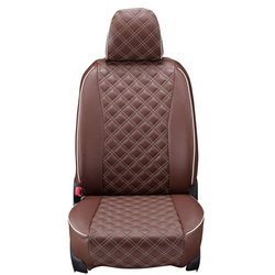 15ETC1585N [シートカバー 全席セット ノア/ヴォクシー 90系 7人乗り 2列目キャプテンシート（オットマンなし）車 キルティング ブラウン×アイボリーステッチ ET-1585]