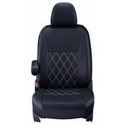 16ETC1585K [シートカバー 全席セット ノア/ヴォクシー 90系 7人乗り 2列目キャプテンシート（オットマンなし）車 ダイヤ ブラック×ホワイトステッチ ET-1585]