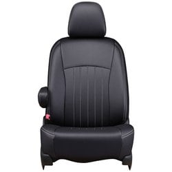43ETC1585KW [シートカバー 全席セット ノア/ヴォクシー 90系 7人乗り 2列目キャプテンシート（オットマンなし）車 ライン ブラック×ホワイト ET-1585]
