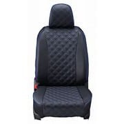 15ETC1586E [シートカバー 全席セット ノア/ヴォクシー 90系 8人乗り 2列目6：4分割チップアップシート車 キルティング ブラック×ブルーステッチ ET-1586]