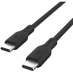 BOOST↑CHARGE USB-C to USB-C 2重編込高耐久ナイロンケーブル 100W 3M ブラック CAB014bt3MBK